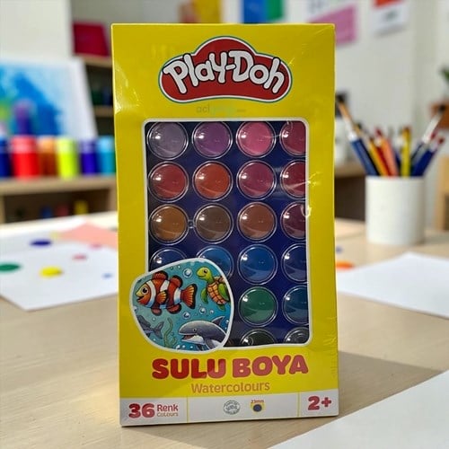 Play-doh Büyük Boy Suluboya 36 Renk 23mm