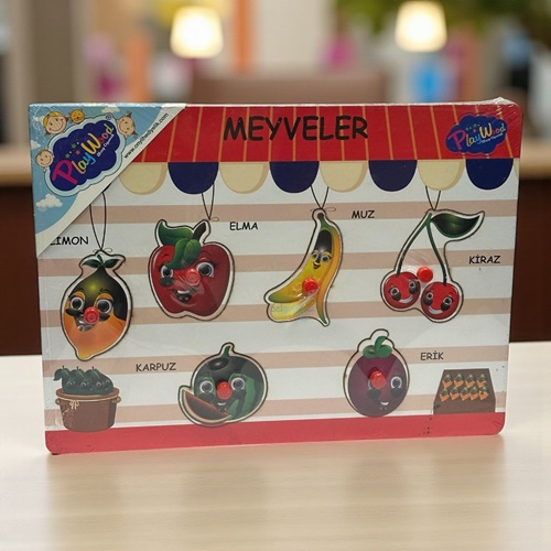 Playwood Ahsap Tutmalı Meyveler