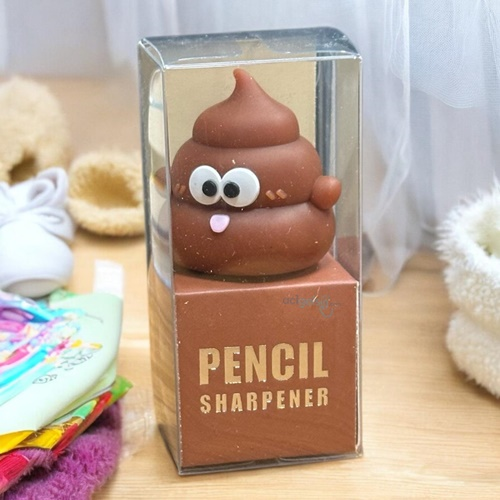 Poop Figürlü 3d Silikon Kalemtraş Renkli