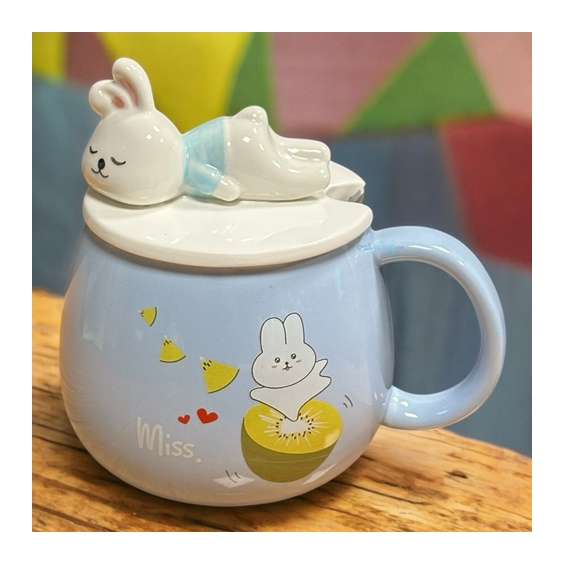 Porselen Kupa Bardak Kaşıklı 3d Miss
