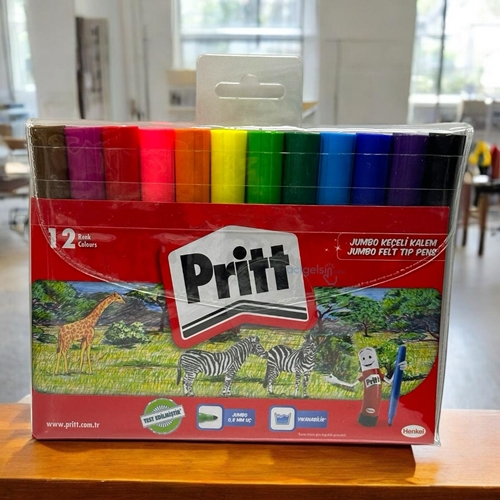 Pritt Jumbo Keçeli Kalem Tam Boy 12 Renk