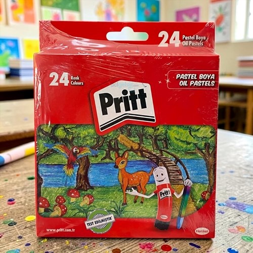Prıtt Pastel Boya 24 Renk Karton Kutu