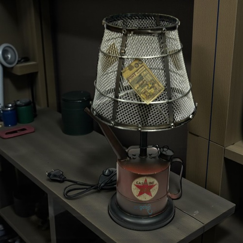 Retro Dekoratif Metal Abajur Gaz Bidonu