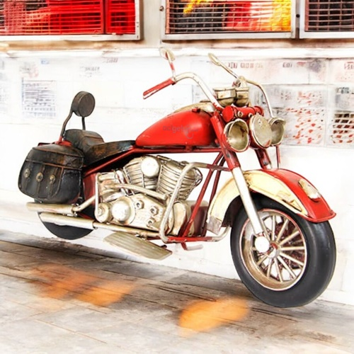 Retro Dekoratif Metal Motorsiklet