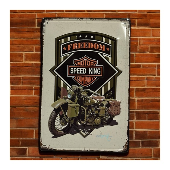 Retro Freedom Motor Company Metal Kabartma Plaka