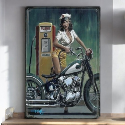 Retro Full Service Metal Kabartma Baskı Plaka