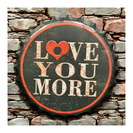 Retro Love You More Model Metal Pano