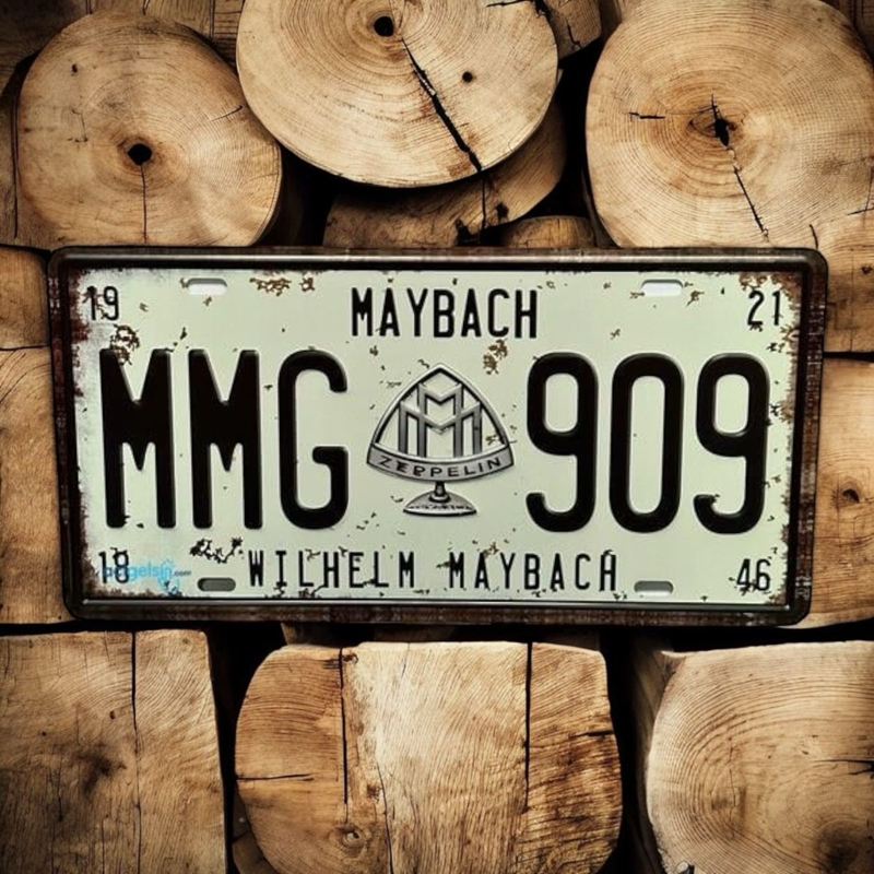 Retro Maybach Metal Kabartma Plaka