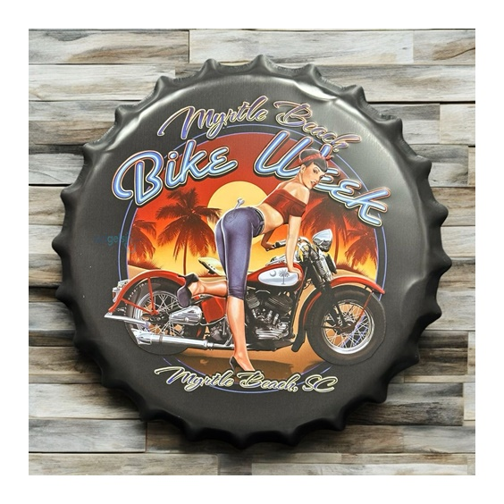 Retro Myrtle Beach Bike Week Model Metal Pano