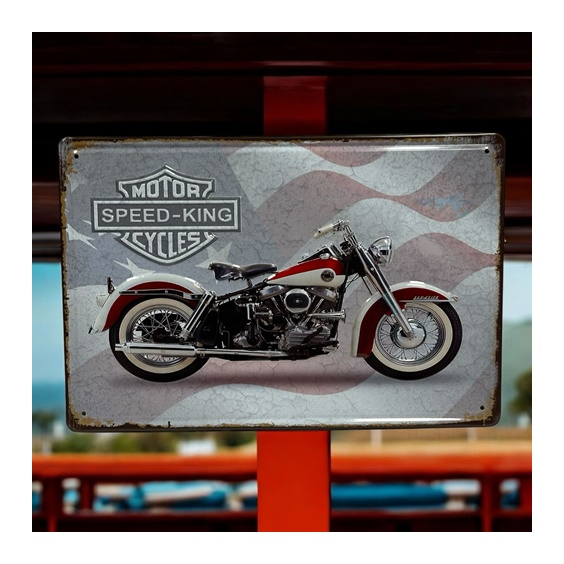Retro Speed-king Metal Kabartma Plaka