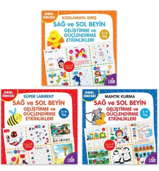Sağ-Sol Beyin Geliştirme Etkinlikleri Seti (3-6 Yaş)