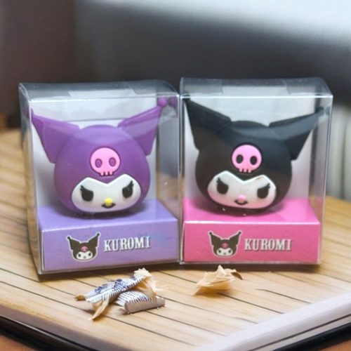 Sanrio Kuromi Figürlü 3d Silikon Kalemtraş Renkli