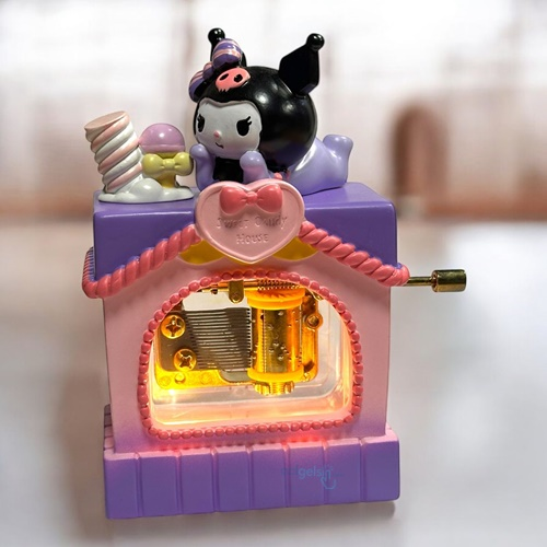Sanrio Kuromi Işıklı Elden Çevirmeli Müzik Kutusu