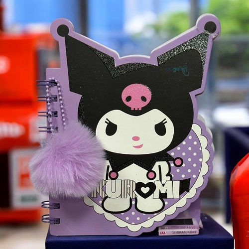 Sanrio Kuromi Renki Ponponlu Not Defteri