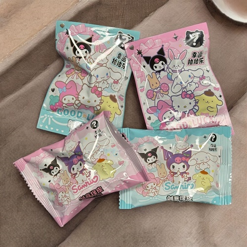 Sanrio Kuromi Ve Arkadaşları Sürpriz Paket Silgi