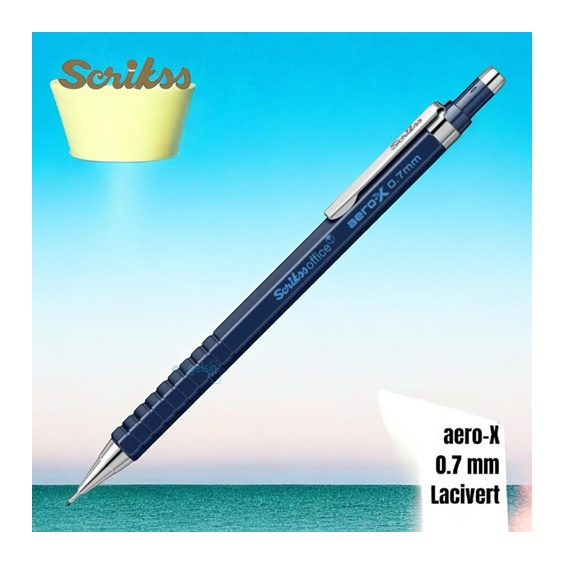 Scrikss Aero-x Mekanik Versatil Uçlu Kalem Lacivert 0.7 Mm