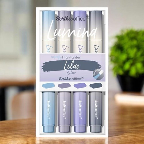 Scrikss Lumina 4lü Lilac Fosforlu Kalem