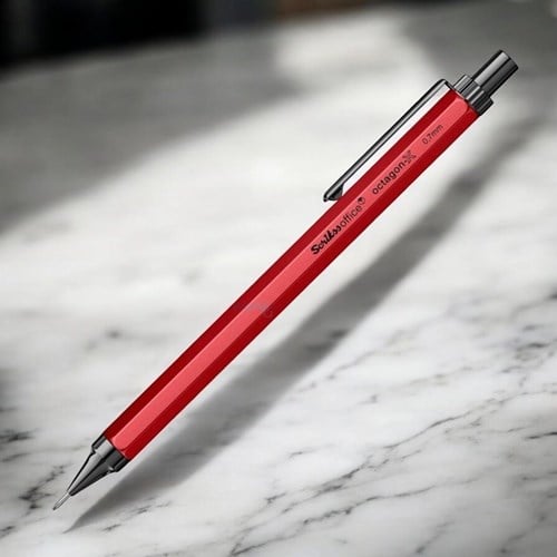 Scrikss Octagon-x Mekanik Kurşun Kalem 0.7 Mm Kırmızı