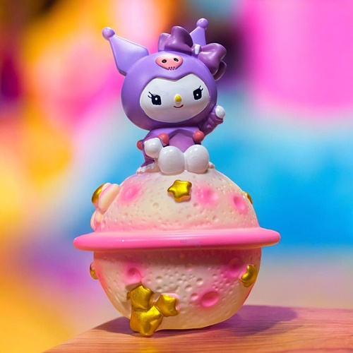 Sense Kuromi Gezegen Plastik Kumbara Pilli Gece Lambası Pembe