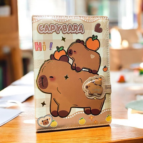 Sevimli Capy Bara Mıknatıslı Yumuşak Kapak Not Defteri