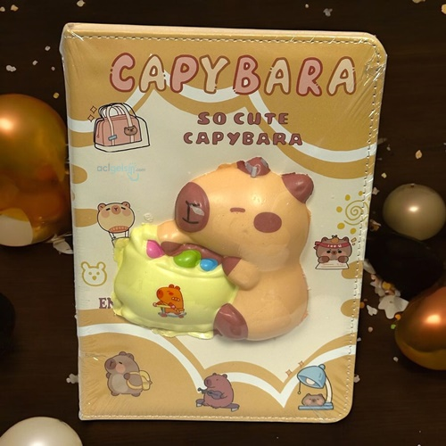 Sevimli Capy Bara Sukushi Kapak Not Defteri