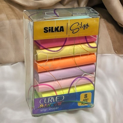 Silka Curved Rainbow 8 Li Neon / Pastel Silgi