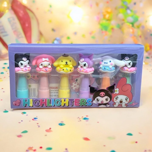 Simply Sanrio Kuromi 6'lı Fosforlu Kalem