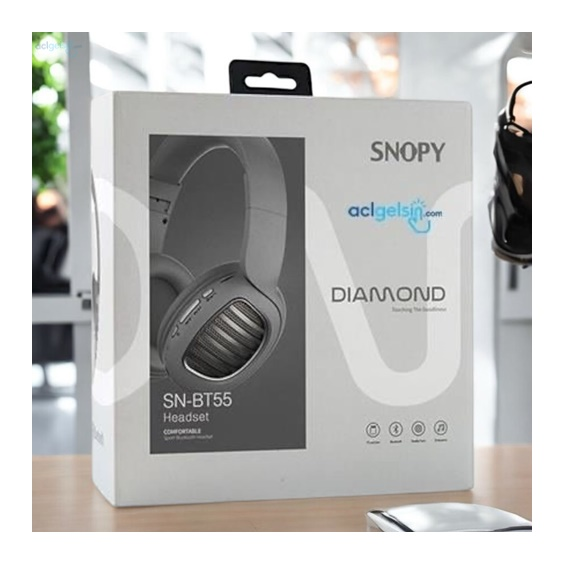 Snopy Sn-bt55 Diamond Kulak Üstü Bluetooth Kulaklık Siyah