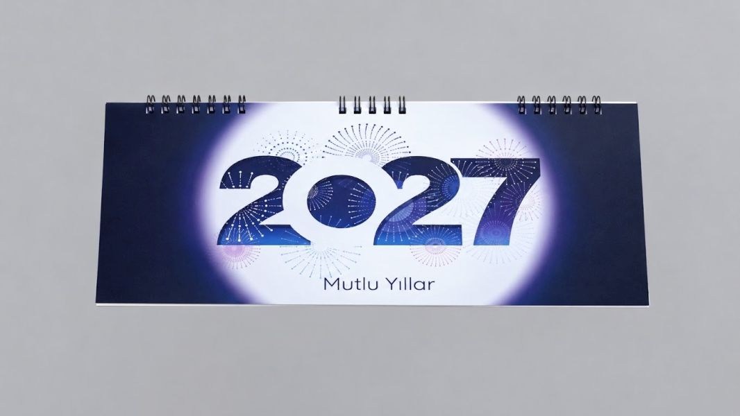 Spiralli Masa Takvimi Küçük 2027