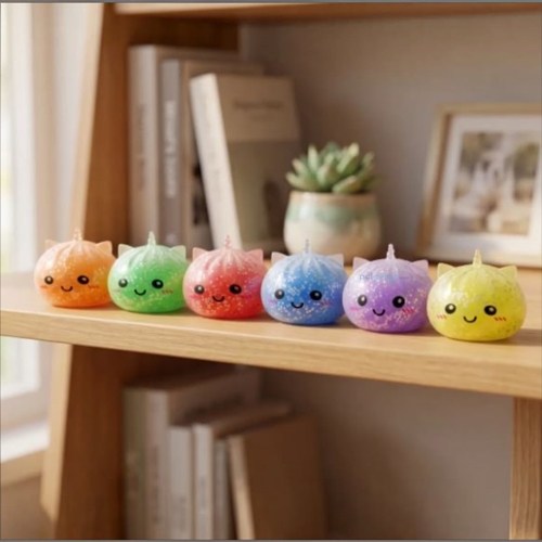 Squşhi Dumpling Simli Unicorn Çin Mantısı Stres Topu