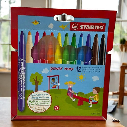 Stabilo Power Maxi Keçeli Kalem 12 Renk