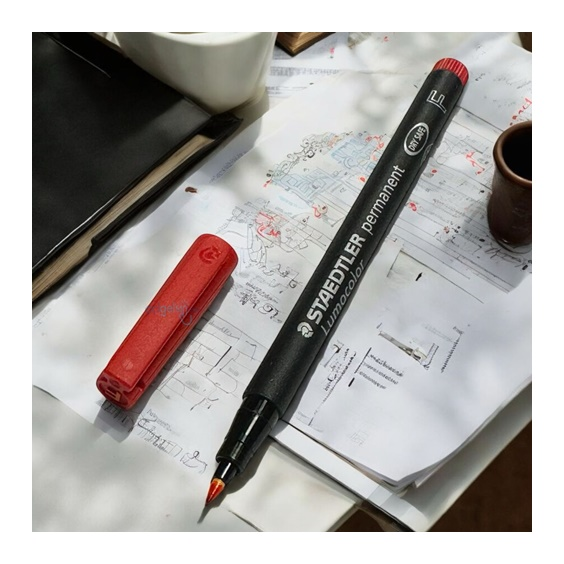 Staedtler Lumocolor Asetat Kalem Permanent F Kırmızı