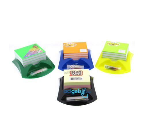 Standlı Not Yaz Post-it Yapışkanlı Not Kağıdı Ve Ataş Seti
