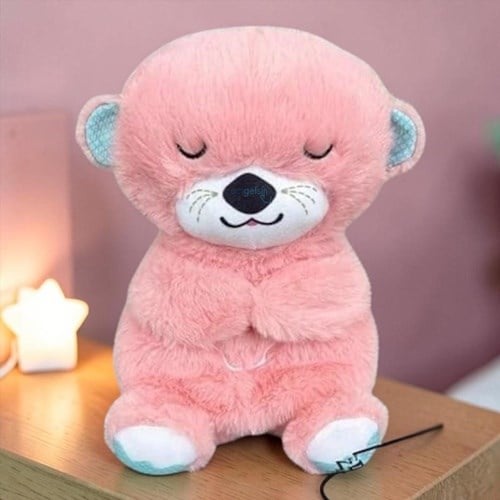 Su Samuru Nefes Alıp Veren Peluş Oyuncak Pembe