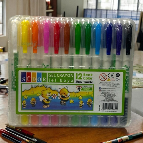 Südor Plastik Kutu Jel Mum Boya 12 Renk