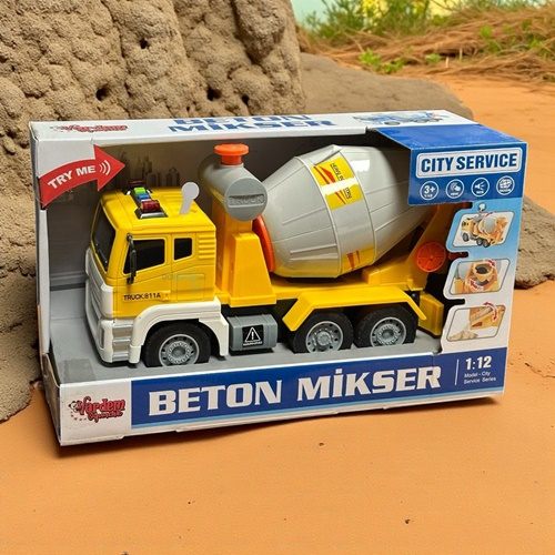 Sürtmeli Sesli Işıklı Beton Mikseri Kamyon