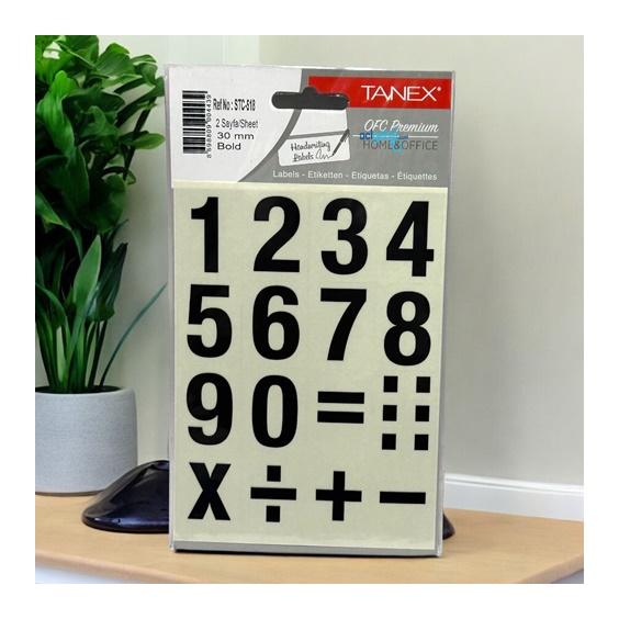 Tanex Rakam Etiketi 10mm Regular 2 Adet