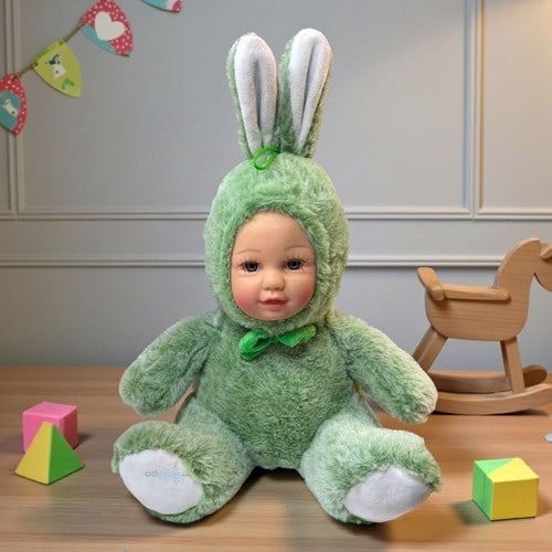 Tavşan Kostümlü Bebek Peluş Oyuncak 35 Cm
