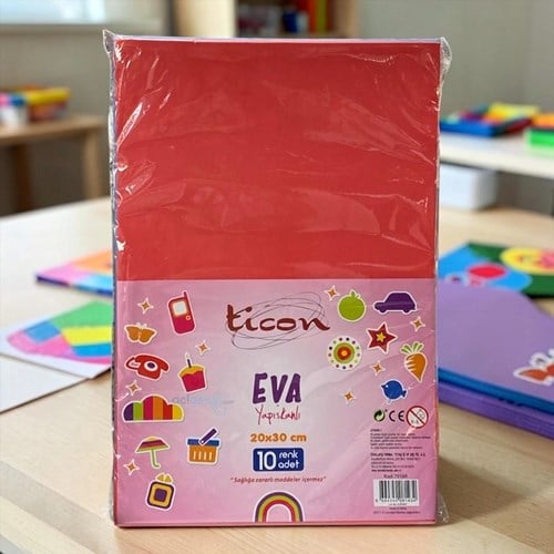 Ticon Eva Yapışkanlı 20x30 Cm 2mm 10 Karışık Renk