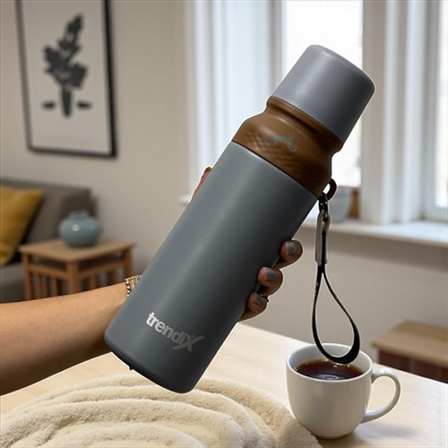 Trendıx Çelik Termos Matara 750 Ml Gri