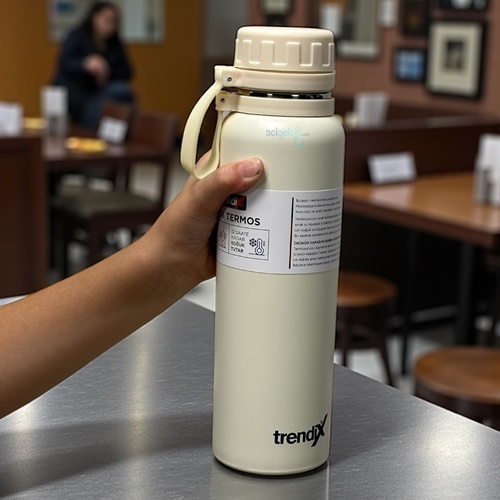 Trendıx Çelik Termos Matara 850 Ml Beyaz