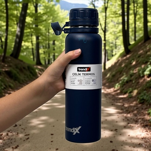 Trendıx Çelik Termos Matara 850 Ml Mavi