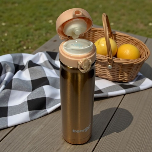 Trendix Paslanmaz Çelik İçli Termos 500 Ml Pastel Turuncu