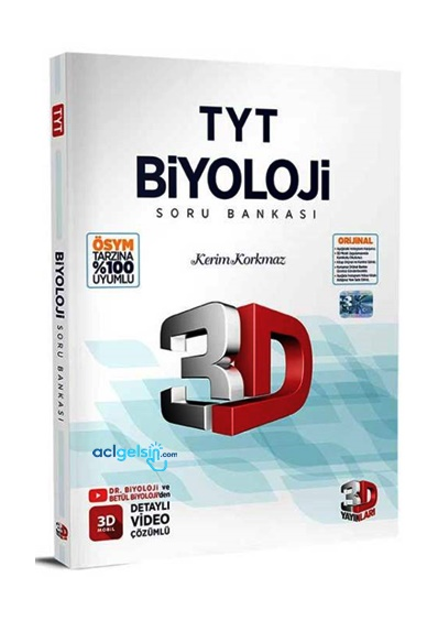 Tyt Biyoloji Tamamı Video Çözümlü Soru Bankası 3d Yayınları