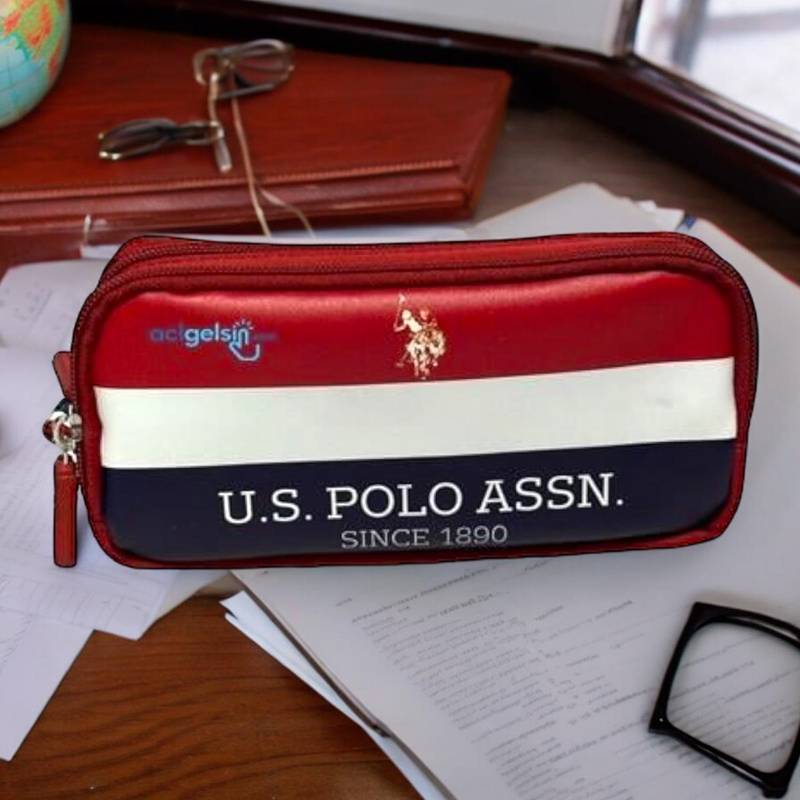 U.s. Polo Assn. Çift Gözlü Kalem Çantası