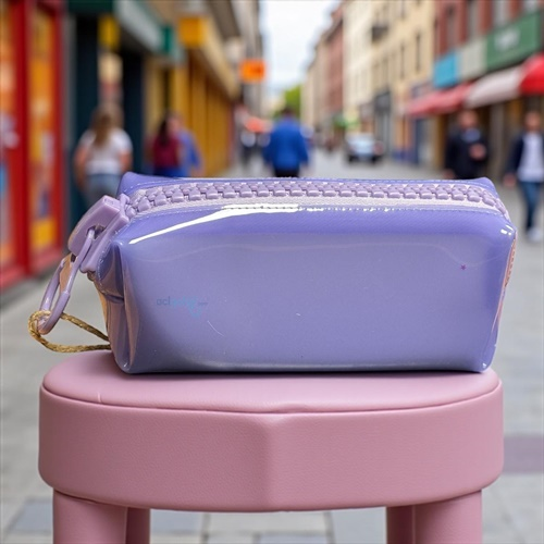 Unicus Big Zip Pastel Şeffaf Renkli Kalem Kutusu Mor
