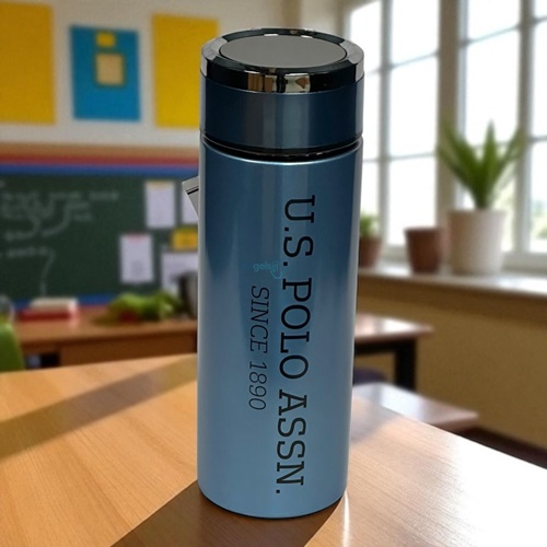 Us Polo Assn Çelik Matara 500 Ml Mavi