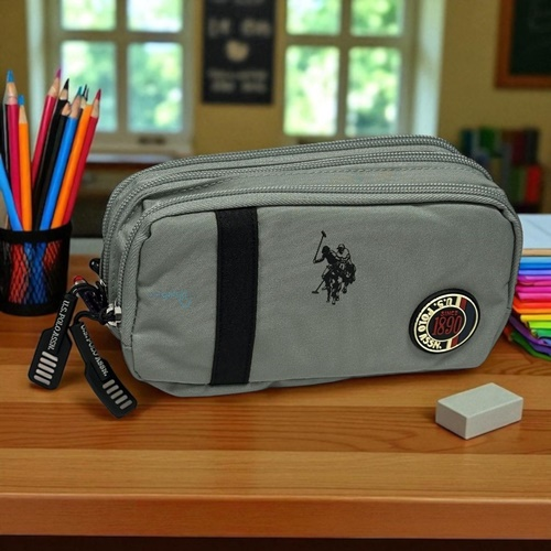 Us Polo Assn Üç Gözlü Kalem Kutusu