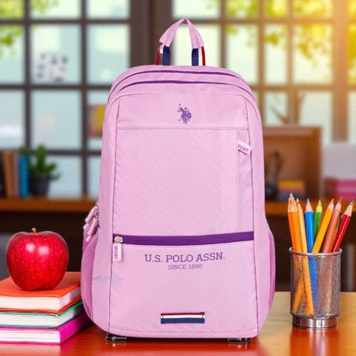 Us Polo Assn Üç Gözlü Sırt Çantası Pembe