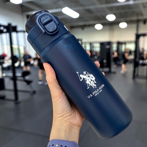Us Polo Paslanmaz Çelik Matara 600 Ml Lacivert Plmat26026